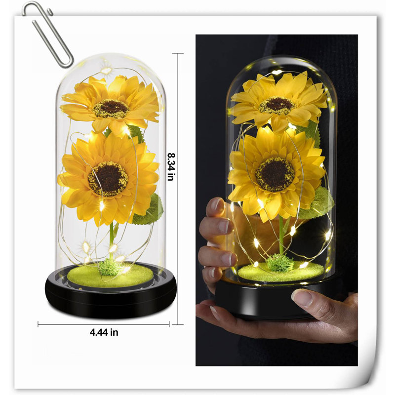 Acrylic SunflowernLantern Glitter Globe fashion